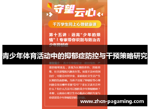 青少年体育活动中的抑郁症防控与干预策略研究