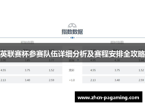 英联赛杯参赛队伍详细分析及赛程安排全攻略